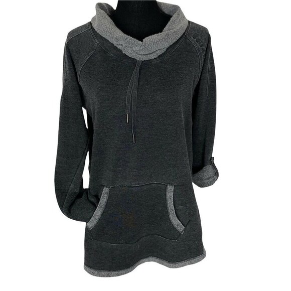 CALVIN KLEIN Womens Pullover Turtleneck Cowl Neck Sweatshirt Gray M B44-9 - Picture 1 of 12